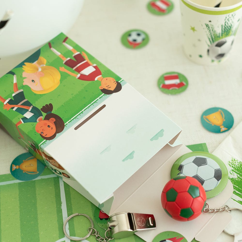 fussball geburstag deko, fussball Kindergeburtstag, fussball mottobox 