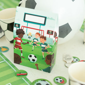 fussball geburstag deko, fussball Kindergeburtstag, fussball mottobox , fussball mitgebseltüten
