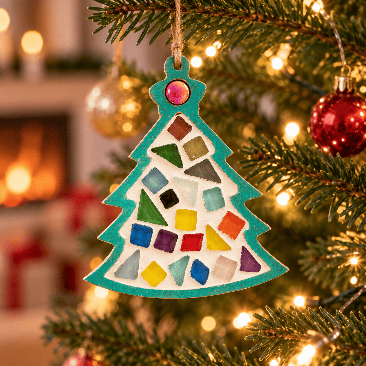 Mosaik Weihnachtsbaum 2x
