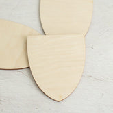 Mini Ritter Schild aus Holz zum Bemalen - 10 Stück - Mitgebsel