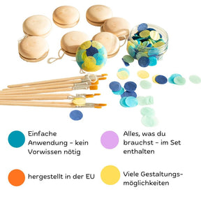 Kreatives Bastelset - Bunte Jojo's für 8 Kinder
