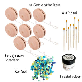 Kreatives Bastelset - Bunte Jojo's für 8 Kinder