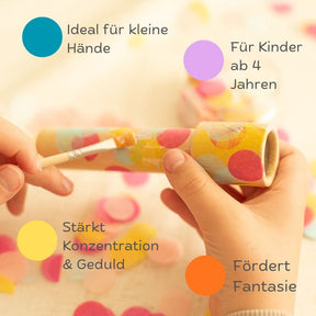 Kreatives Bastelset - Bunte Kaleidoskope für 8 Kinder