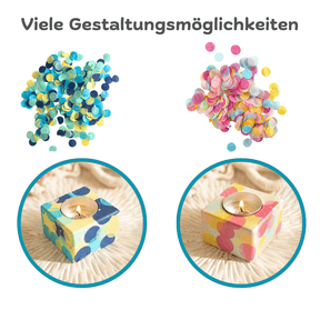 Kreatives Bastelset - Bunte Kerzenhalter für 8 Kinder
