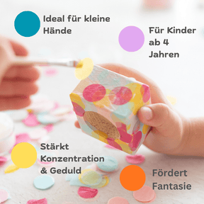 Kreatives Bastelset - Bunte Kerzenhalter für 8 Kinder