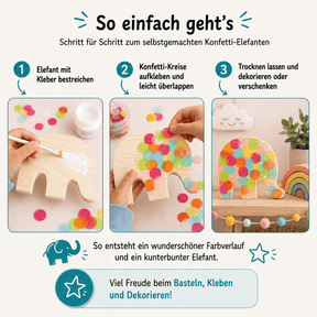 Kreatives Bastelset „Elefant mit Konfetti“