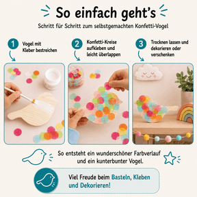Kreatives Bastelset „Vogel mit Konfetti“