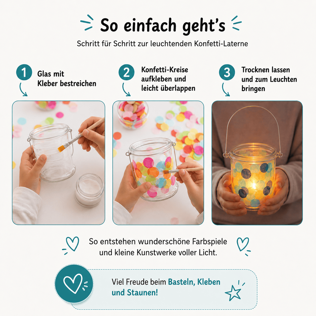Glaslaterne - Konfetti Kreativ-Set