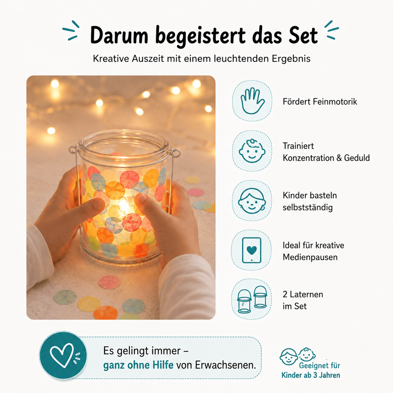 Glaslaterne - Konfetti Kreativ-Set