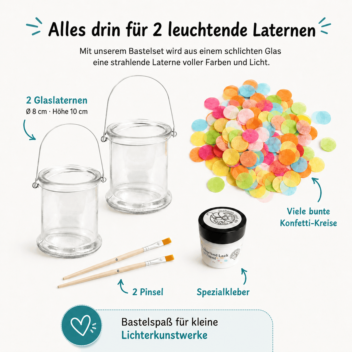 Glaslaterne - Konfetti Kreativ-Set