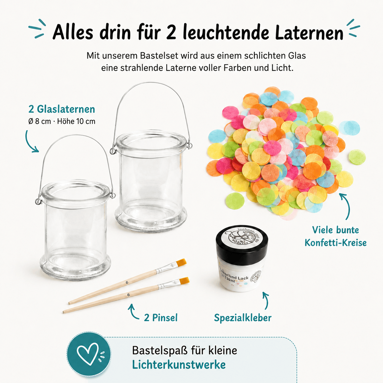 Glaslaterne - Konfetti Kreativ-Set