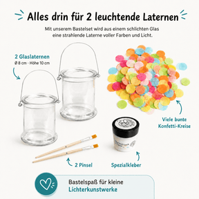 Glaslaterne - Konfetti Kreativ-Set