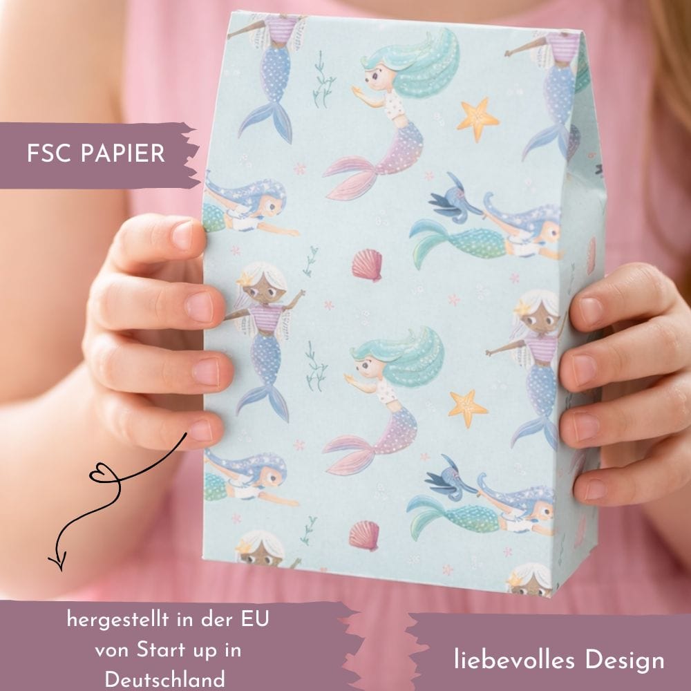 Mitgebseltütchen Meerjungfrau - 10 Stück