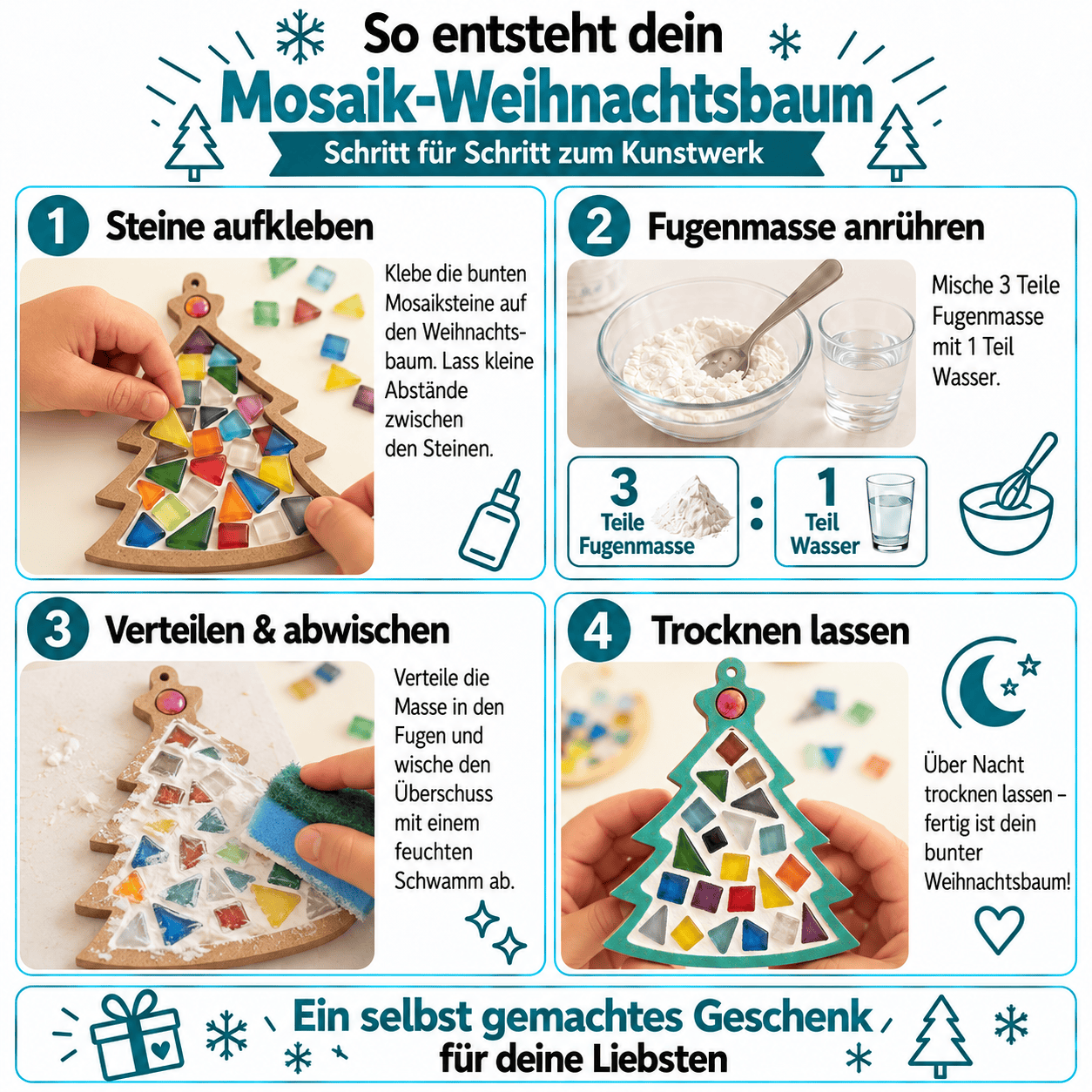 Mosaik Weihnachtsbaum 2x