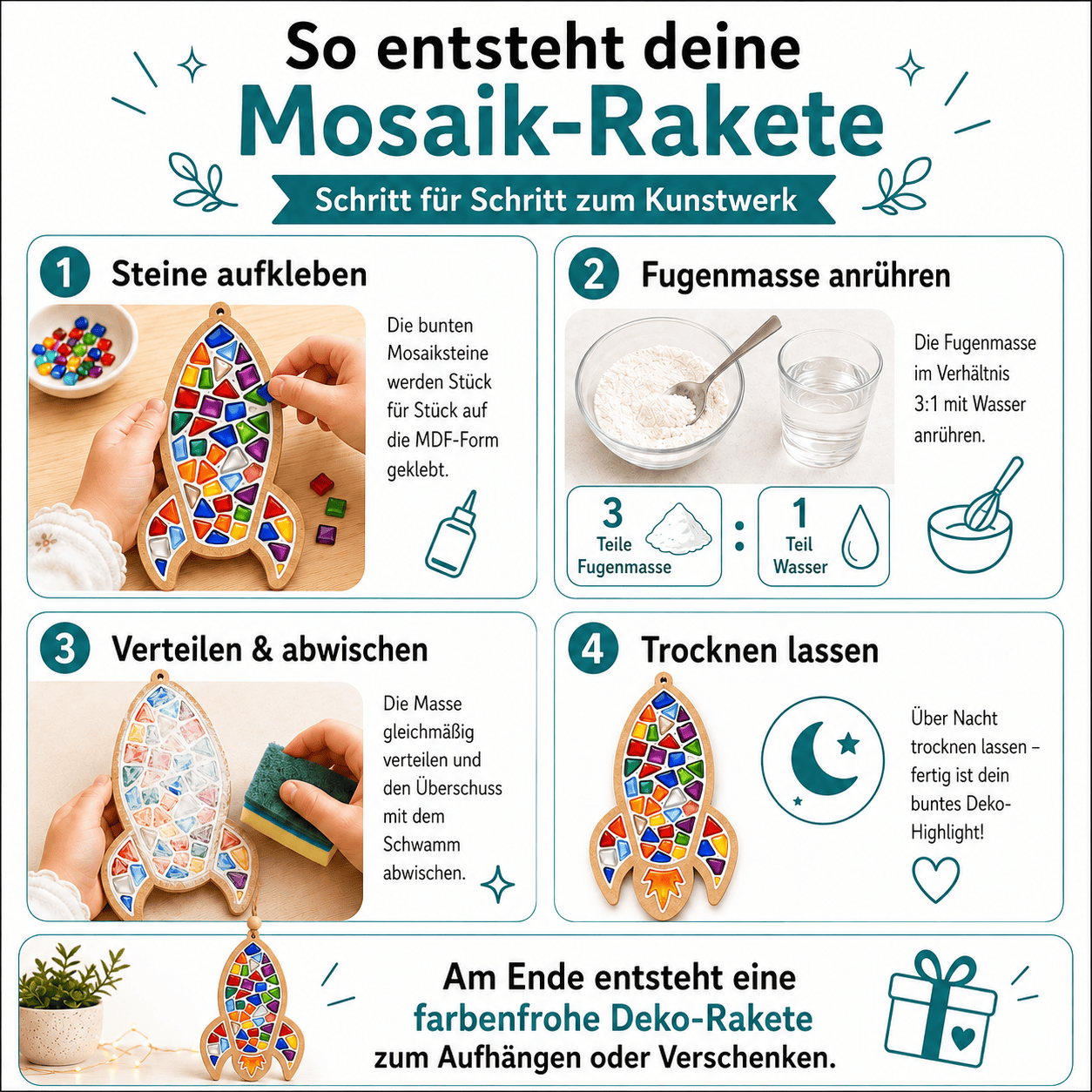 Mosaik Set - Rakete