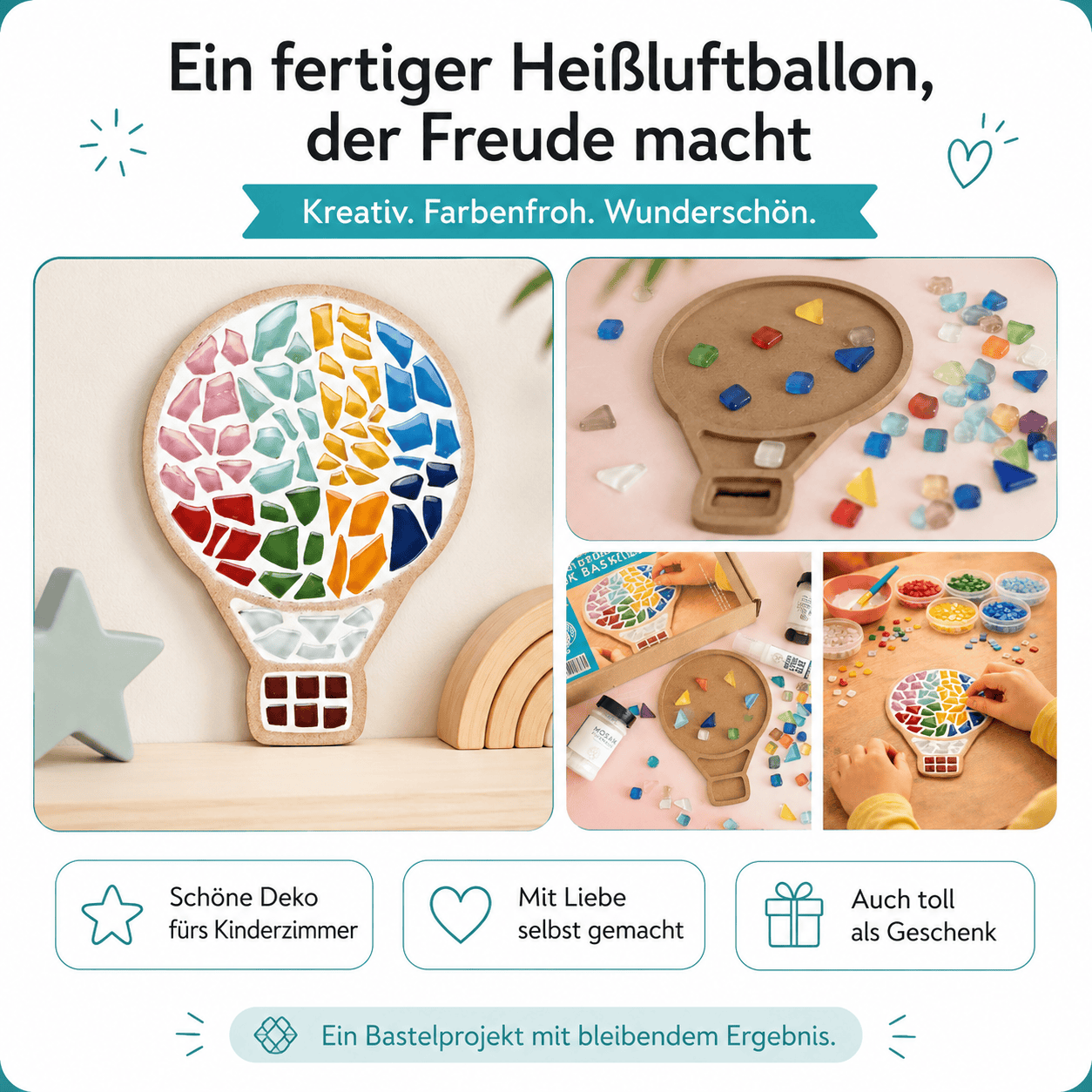Mosaik Set -Heißluftballon