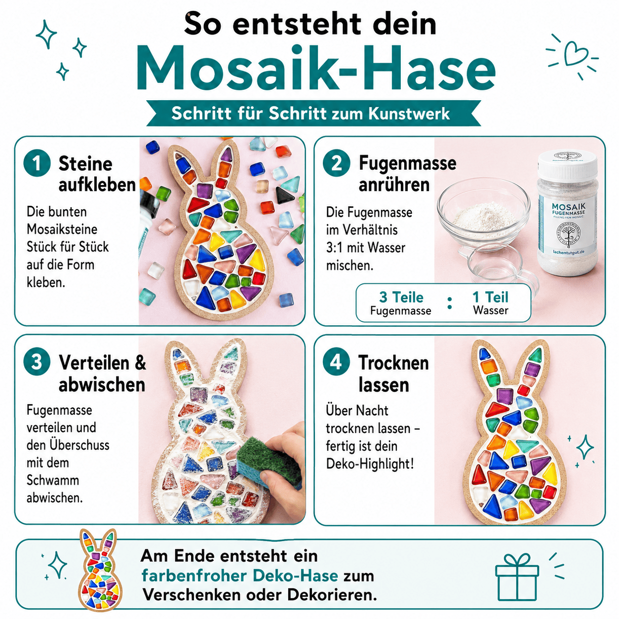 Mosaik Set - Hase