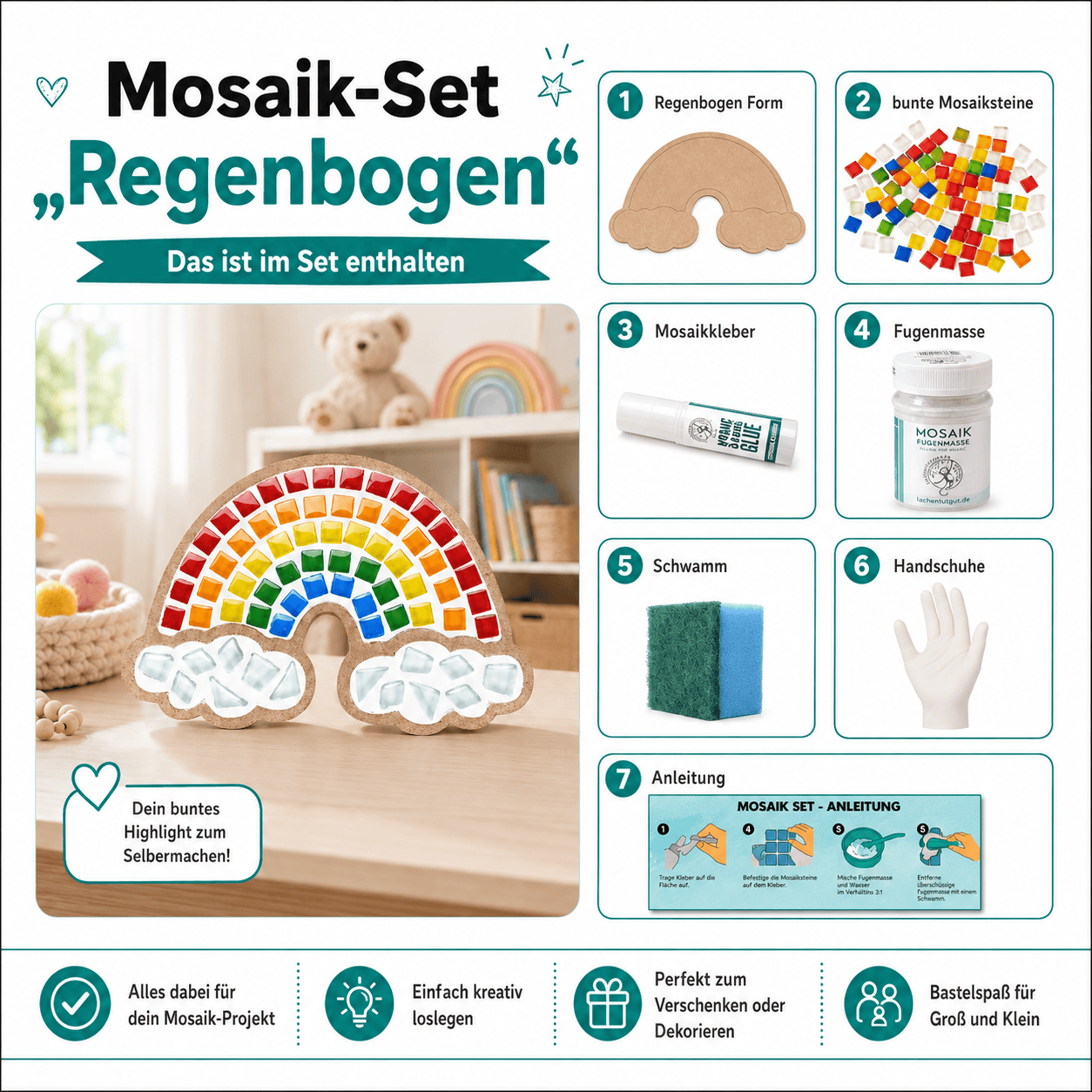Mosaik Set - Regenbogen