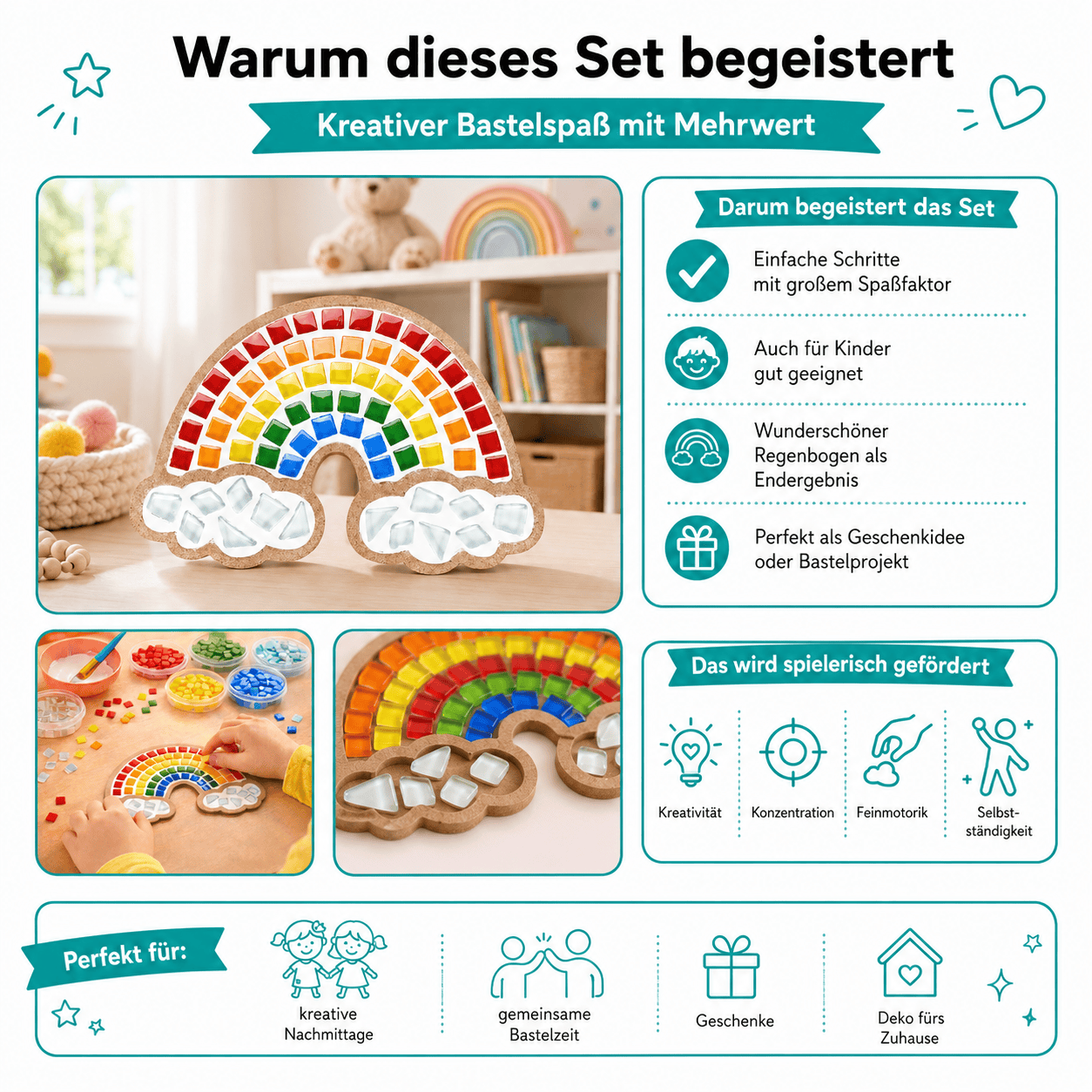 Mosaik Set - Regenbogen