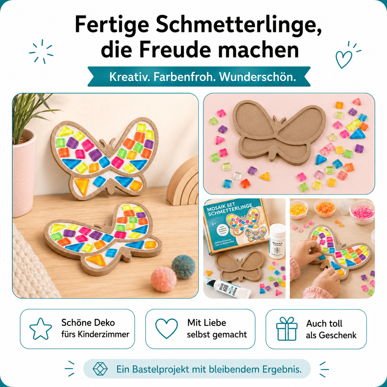 Mosaik Set - 2 x Schmetterlinge