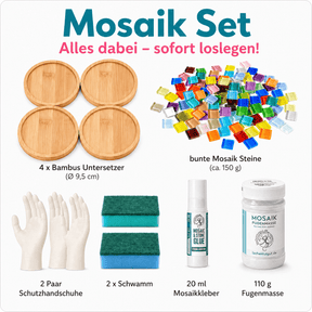 Mosaik Bastel-Set - 4 Mosaik Untersetzer