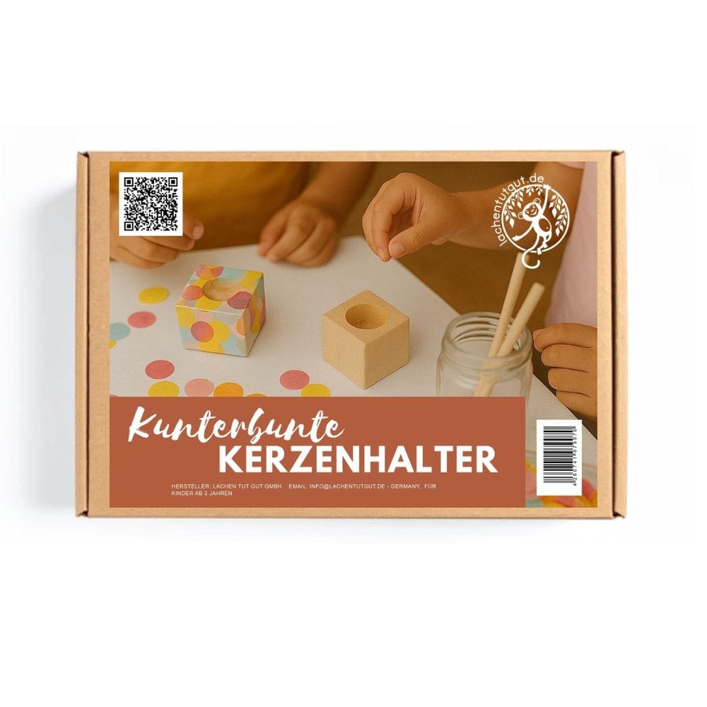 Kreatives Bastelset - Bunte Kerzenhalter für 8 Kinder