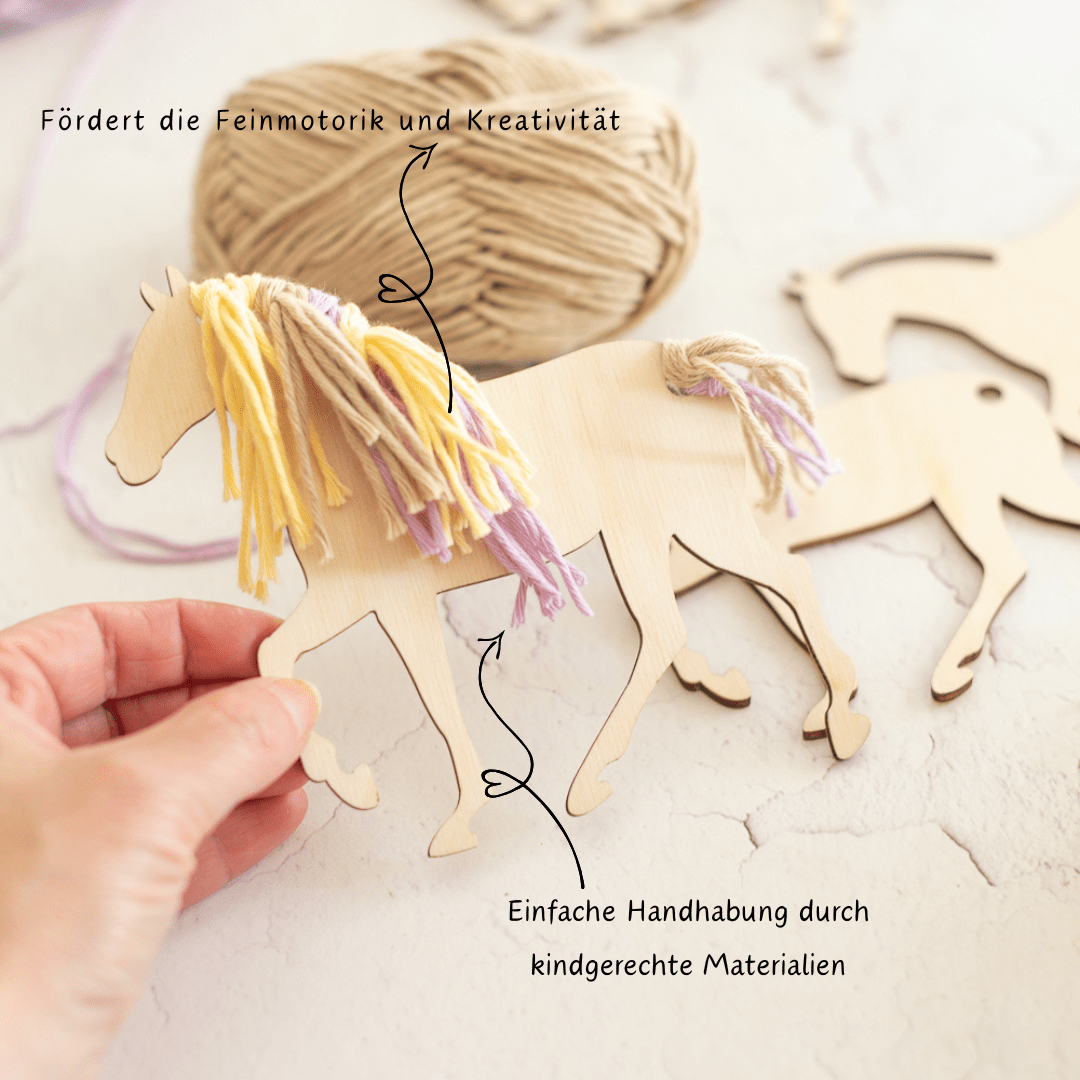 Pferde-Bastelset – Kreativer Fädelspaß für den Pferde-Geburtstag