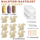 Eichhörnchen-Bastelset – Kreativer Fädelspaß für den Waldtier-Geburtstag