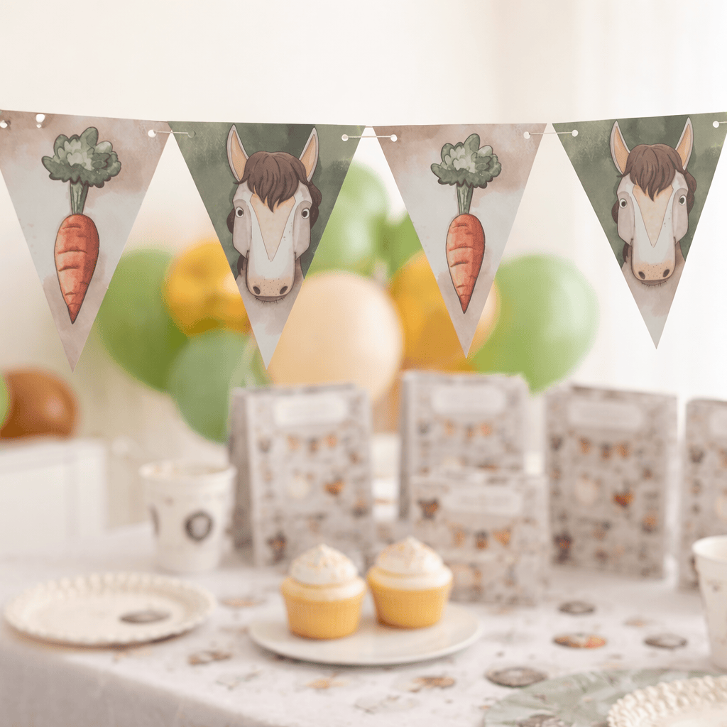 Pferde Girlande inkl. Konfetti