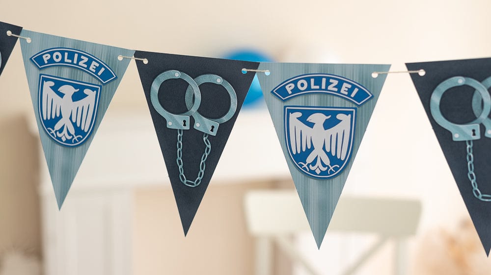 Polizei Girlande inkl. Konfetti