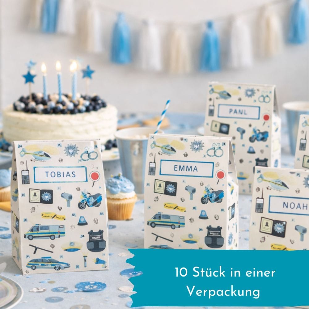 Mitgebseltütchen Polizei 10 Stück