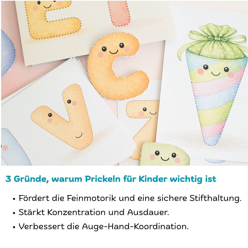 Prickel-Set  ABC - zur Einschulung
