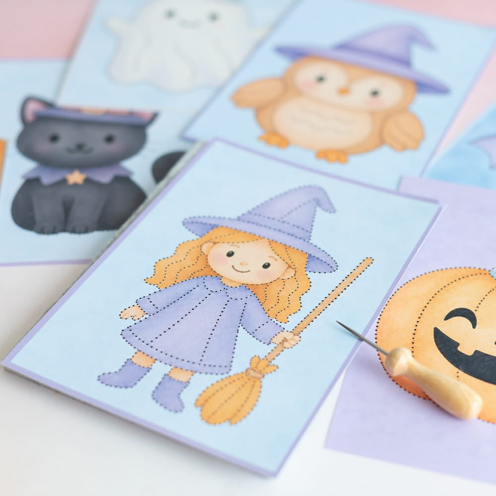 Prickelset für Kinder Halloween