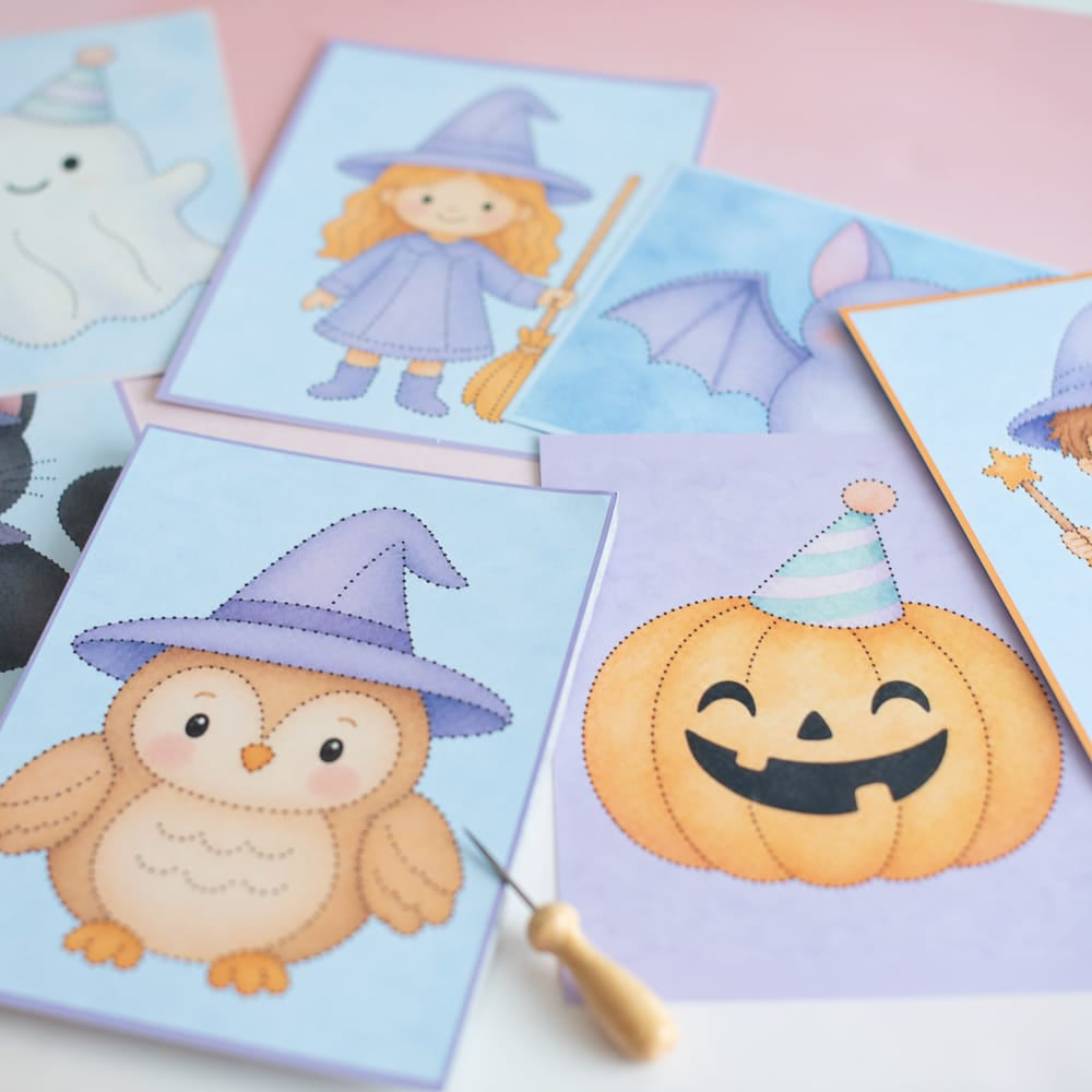 Prickelset für Kinder Halloween