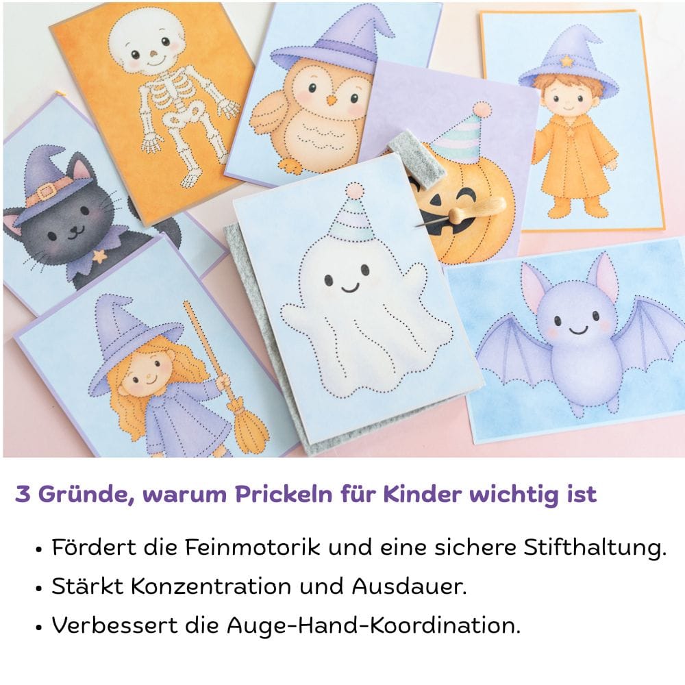 Prickelset für Kinder Halloween