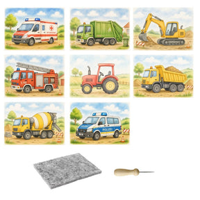 Prickelset für Kinder Fahrzeuge