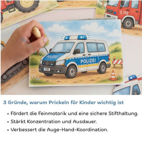 Prickelset für Kinder Fahrzeuge