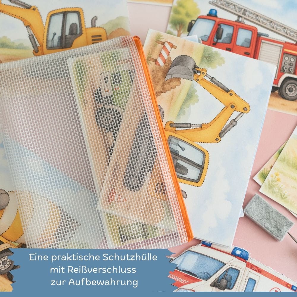 Prickelset für Kinder Fahrzeuge