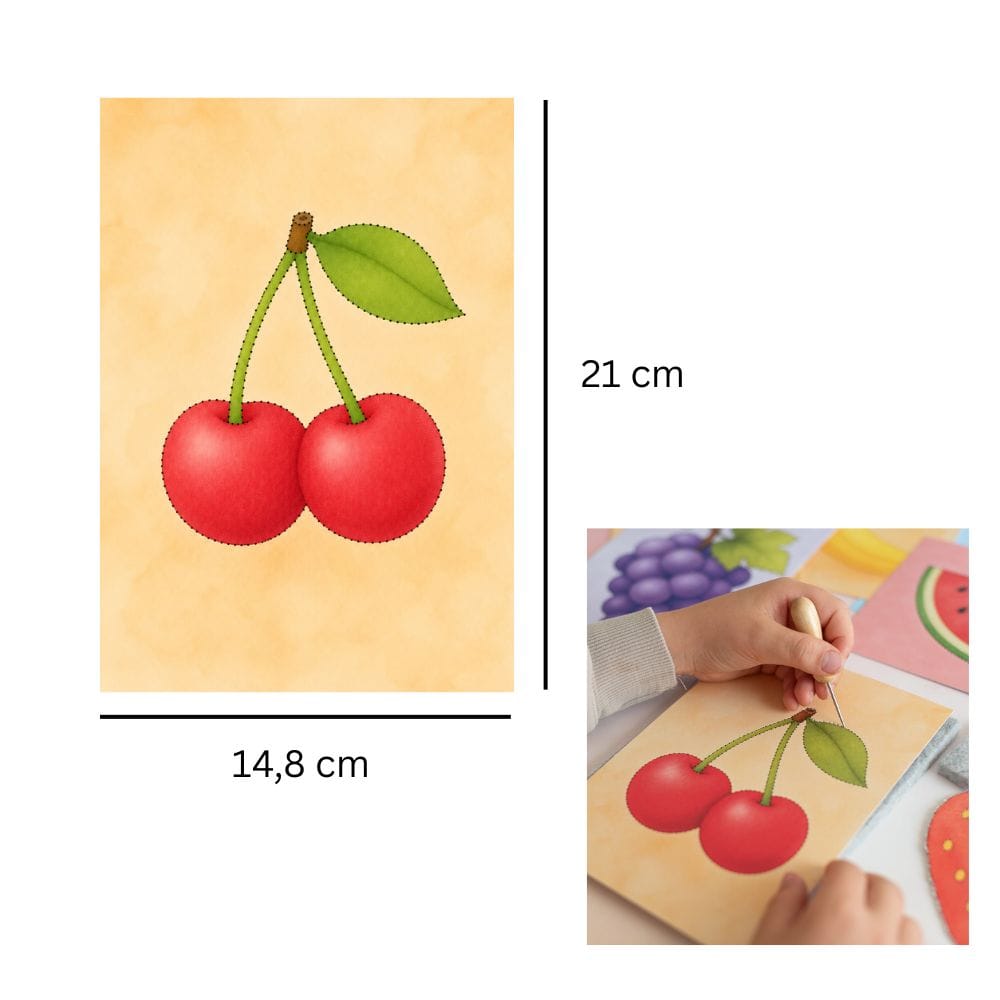 Prickelset für Kinder Obstteller