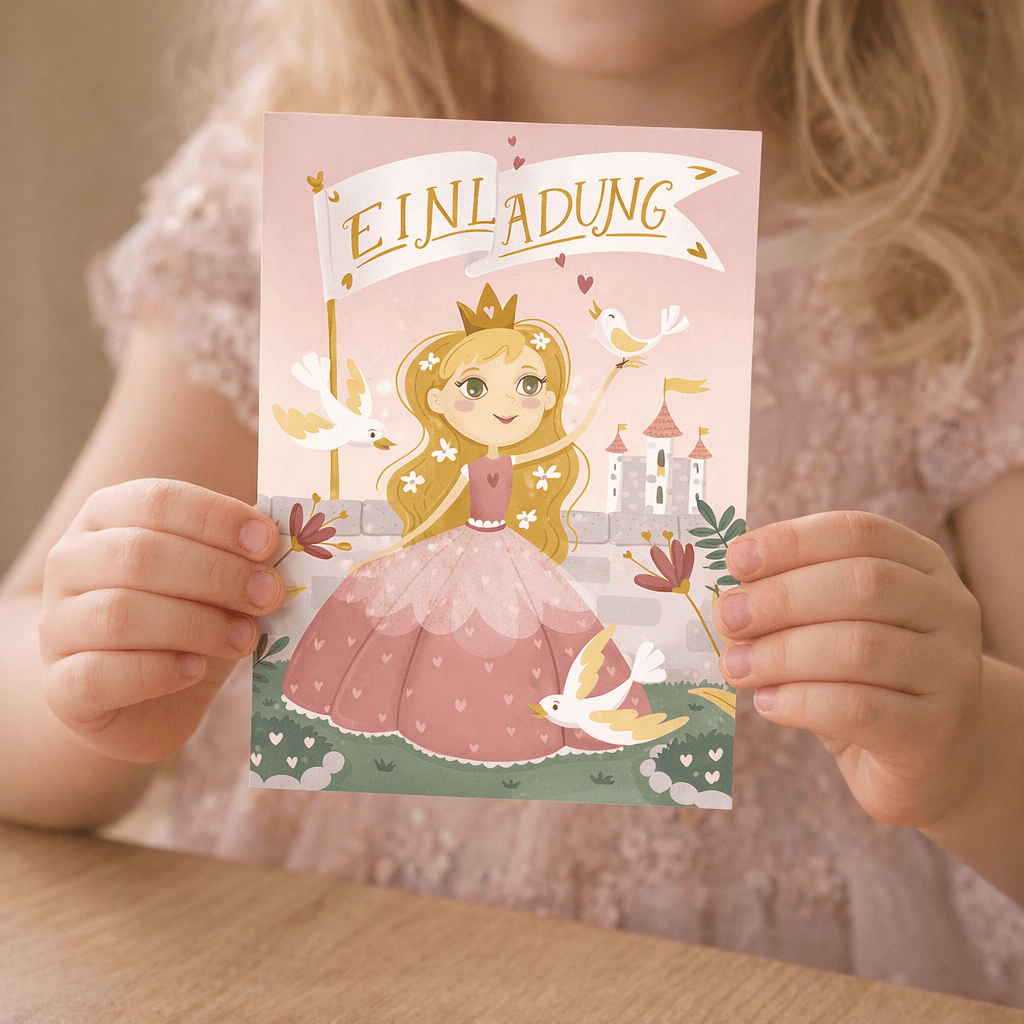 Prinzessinnen Einladung- 10 Stück