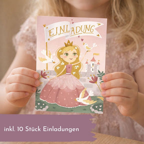 Prinzessinnen Einladung- 10 Stück