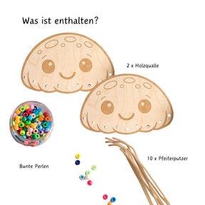 Zwei Quallen mit Perlen