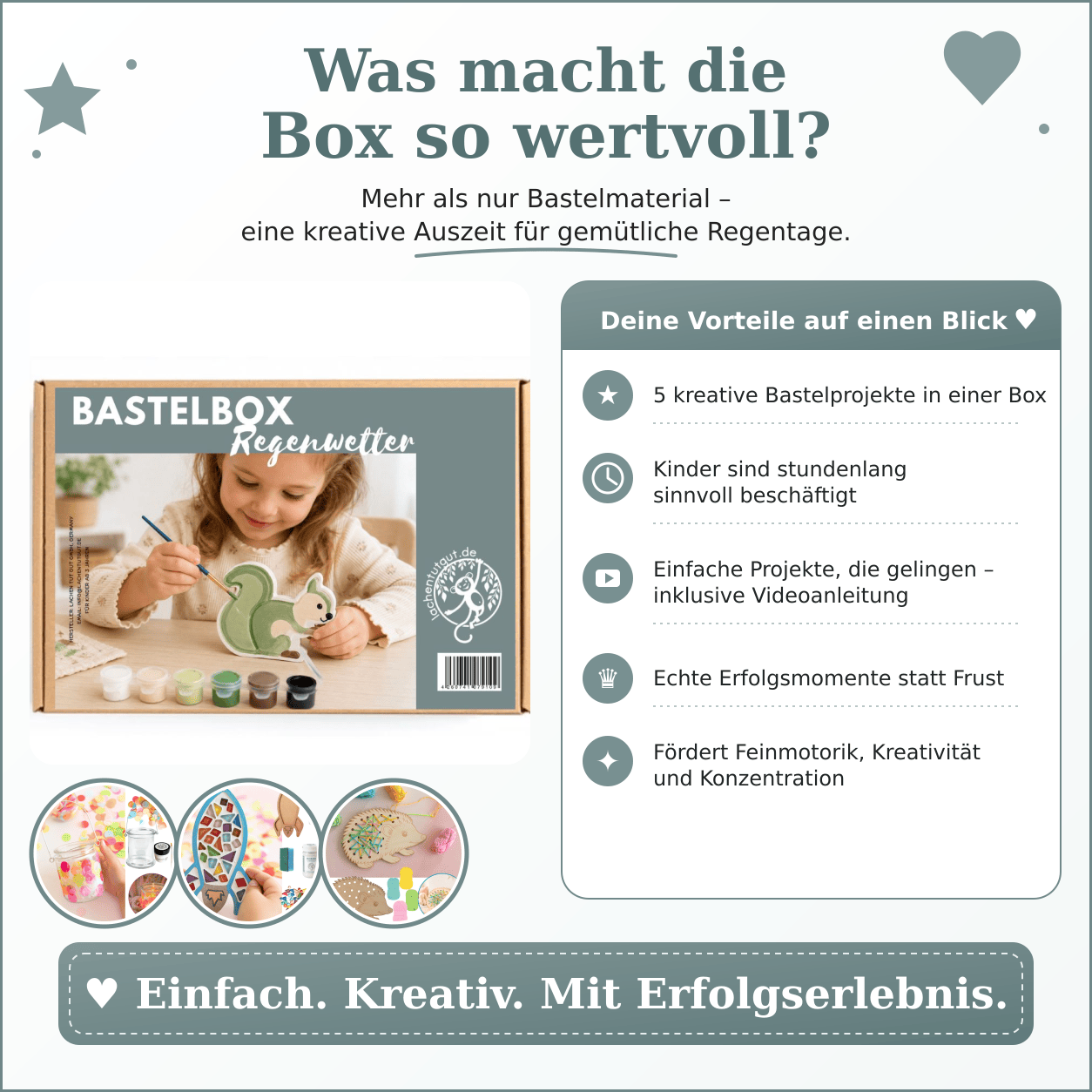 Grosse Regenwetter Bastelbox