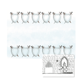 Tischsets Ritter zum Ausmalen - 10 Stück