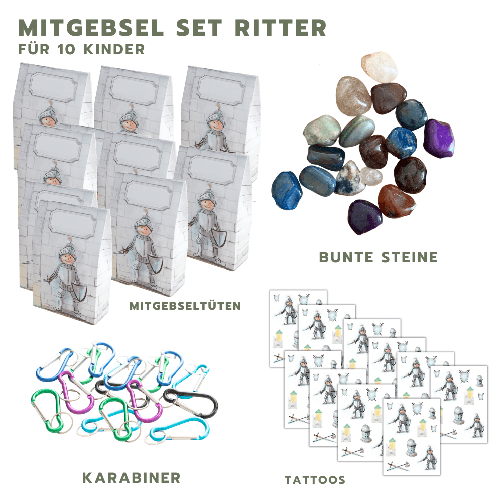 Ritter Mitgebsel Set für 10 Kinder