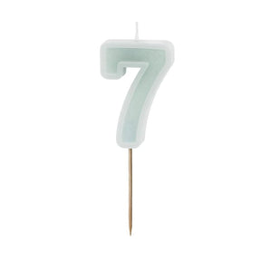 Geburtstagskerze Mint 6 cm