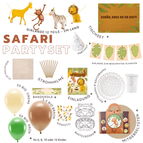 ULTIMATIVES PARTYSET zum Safari Geburtstag - alles in einer Box