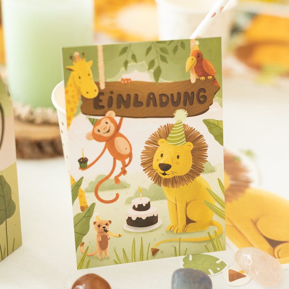 Safari Einladung - 10 Stück