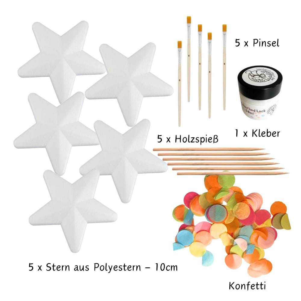 Bastelset - Bunte Sterne
