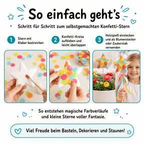 Bastelset - Bunte Sterne für 5 Kinder